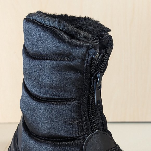 The Little Captain Toddler Warm Fur Comfy Lightweight Snow Boots - Black - - Picture 3 of 6